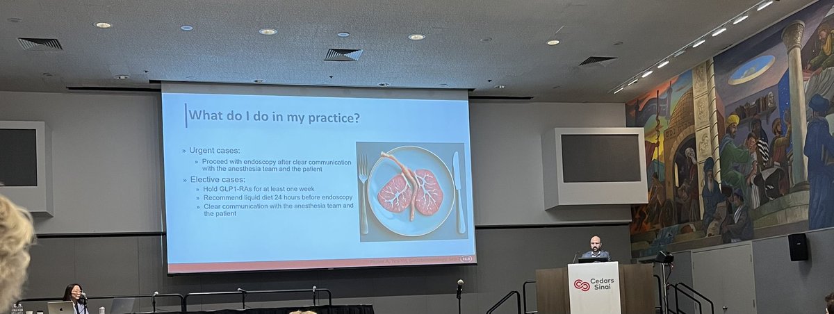 Jane Lim (@gijane_md) on Twitter photo Excellent practical advice on managing GLP-1 RAs and endoscopy from our GI motility director, <a href="/AliRezaieMD/">Ali Rezaie MD MSc</a>!
⭐️ GLP-1 RAs objectively⬇️ gastric emptying
For elective endoscopy:
⭐️ Hold GLP-1 RAs for 1 week
⭐️CLD for 1 day prior
⭐️Clear communication w/ anesthesia and pt Excellent practical advice on managing GLP-1 RAs and endoscopy from our GI motility director, <a href="/AliRezaieMD/">Ali Rezaie MD MSc</a>!
⭐️ GLP-1 RAs objectively⬇️ gastric emptying
For elective endoscopy:
⭐️ Hold GLP-1 RAs for 1 week
⭐️CLD for 1 day prior
⭐️Clear communication w/ anesthesia and pt