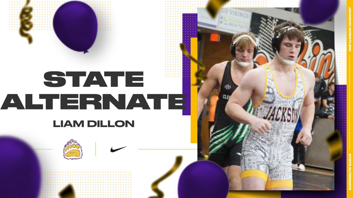 Congrats to Liam Dillon on a 5th place finish as a Freshman and locking in a spot as a State Alternate!