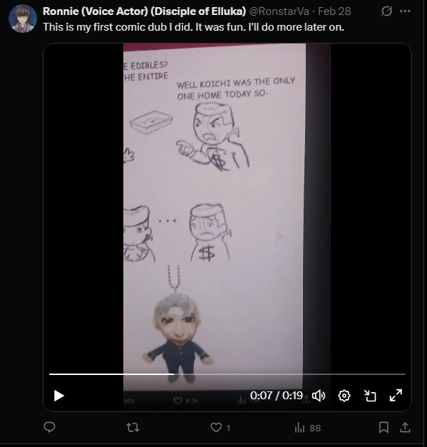 liquid_ron67112's tweet photo. Hey, @RonstarVa 

Pretty sure the artist told you to take this comic dub down because they found out you were a stalker, pedophile, and harasser

:) https://t.co/pIFNYzybhz