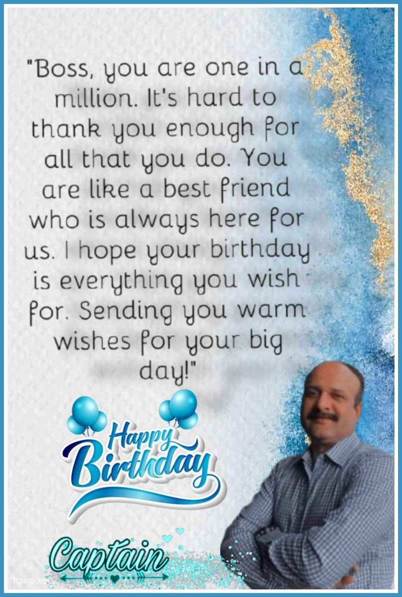 ITCellEllenabad-CaptainJasvinderBeniwal (@itcellellenabad) on Twitter photo Dear Boss, you know what,your thoughtfulness makes you different, a non bossy Boss who is tipped strongly in favor of lives. You are not just great, you are strong.Strong people differentiate things differently and we love our different person differently.
HAPPY BIRTHDAY BOSS 🙏🏻 Dear Boss, you know what,your thoughtfulness makes you different, a non bossy Boss who is tipped strongly in favor of lives. You are not just great, you are strong.Strong people differentiate things differently and we love our different person differently.
HAPPY BIRTHDAY BOSS 🙏🏻