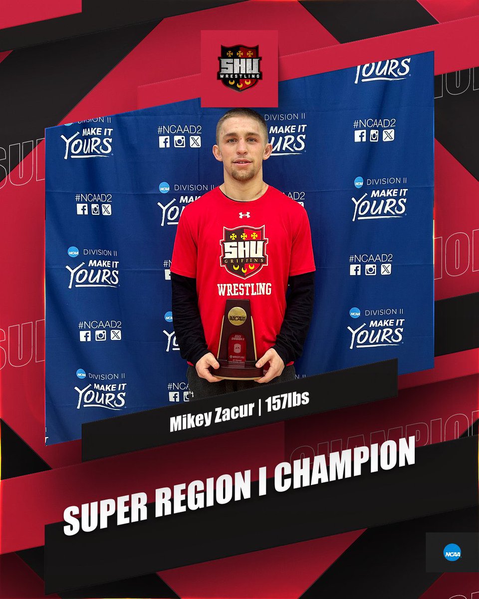 Griffswrestling's tweet image. 🏆 MIKEY ZACUR SUPER REGION CHAMPION!!! 

🔜 Mikey will compete at the NCAA Championships in Indianapolis in two weeks! 

#RollGriffs