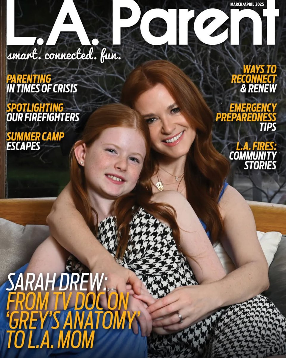 Omgreys11's tweet photo. Sarah Drew &amp; Hannah #LAParentMag https://t.co/I1vnnbkdLs