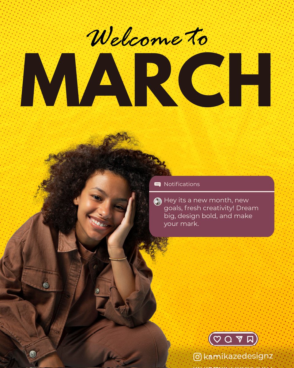 the_kamiKaze3's tweet image. March is here!  A fresh start, bold ideas, and endless creativity. Let’s make something unforgettable! 🚀🎨 #KamikazeDesign #HelloMarch #CreateFearlessly