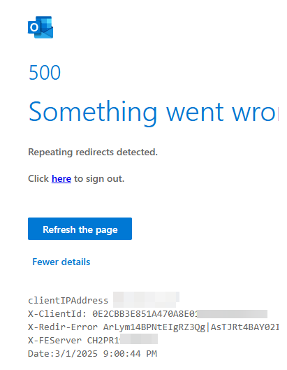TheBrentious's tweet photo. Exchange Online appears to be down... ☹️@MSFT365Status https://t.co/AW6t2LcdF0