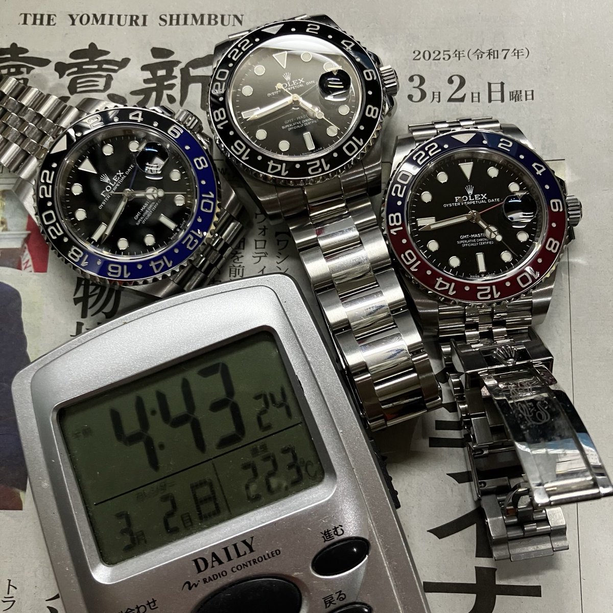 KAHEI54547342's tweet photo. 令和7年 3月2日 毎月2日は
#GMTマスター2の日
#ROLEX
#116710ln #126710blro #rolexgmtmaster2 #gmtmaster2 #gmtmasterpepsi
#126710blnr
#gmtmasterbatman https://t.co/02tkEafn1W