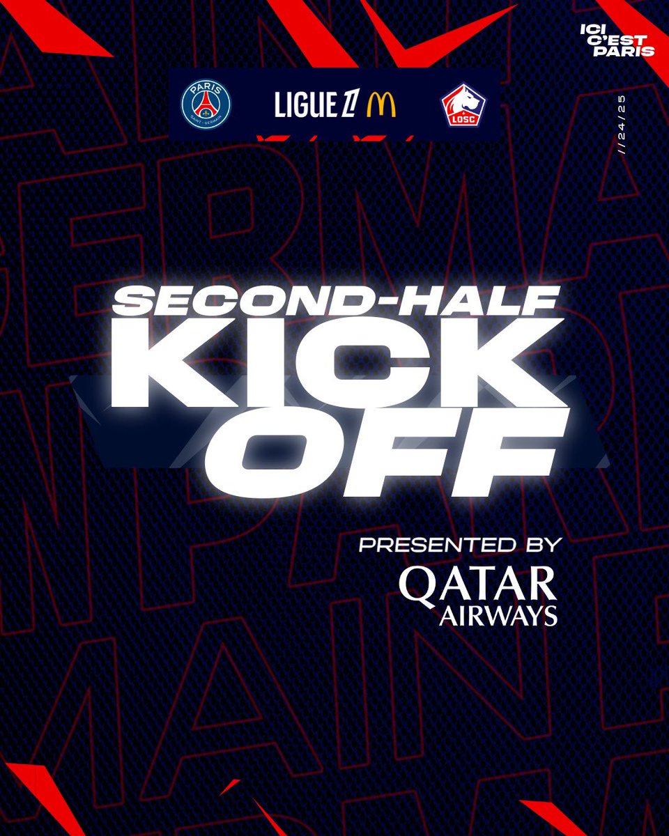 PSG_KR's tweet image. ▶️ 후반전 시작합니다. 

#PSGLOSC | #Ligue1