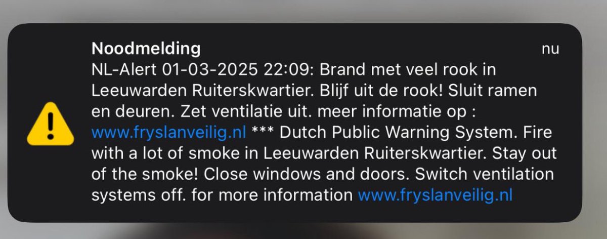 Inmiddels is er in een NL-alert uitgegaan in de binnenstad van Leeuwarden #PolLWD