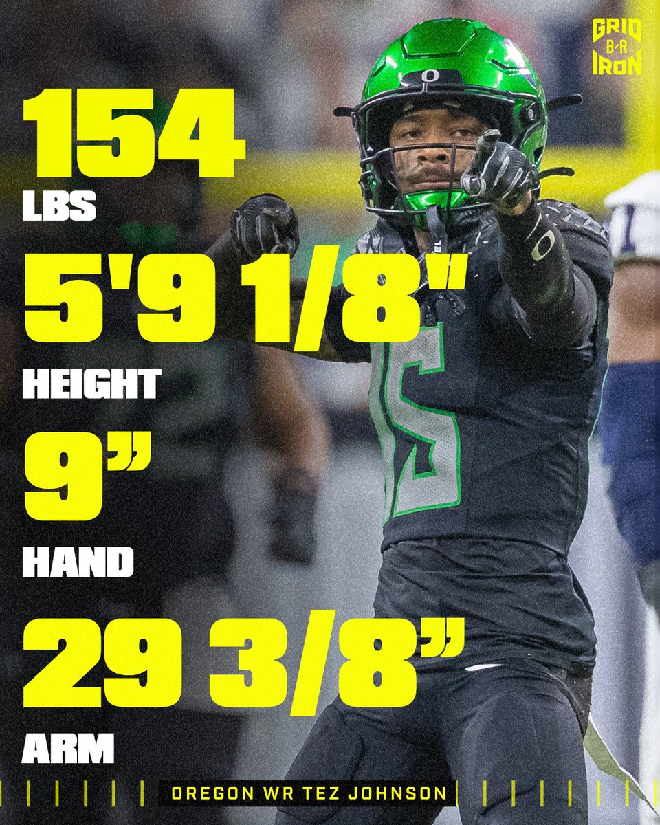 B/R Gridiron (@brgridiron) on Twitter photo Tez Johnson ran a 4.55 40 Tez Johnson ran a 4.55 40