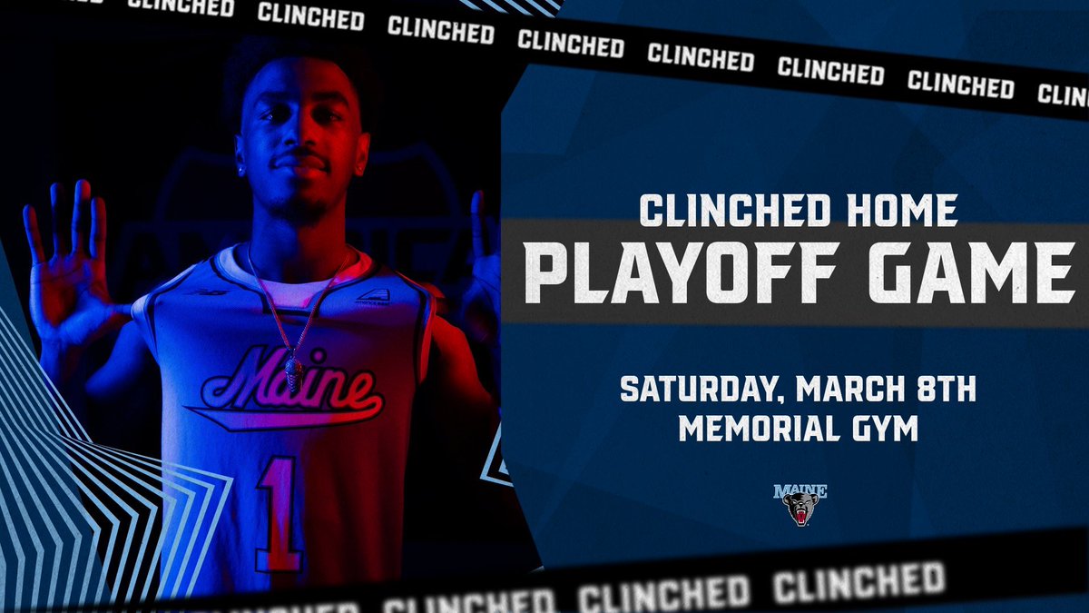 For the first time in 30 years, your Black Bears will be hosting an America East playoff game!!

Tickets are on sale NOW!!

🎟️: um-tickets.evenue.net/events/ATHMBBS…

#blackbearnation | #NCAA | #AEHoops