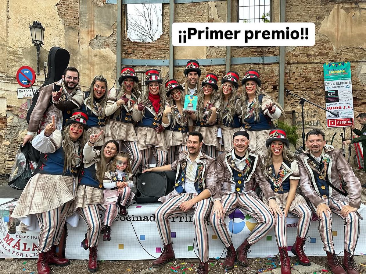 Comparsa Momas (@comparsamoma) on Twitter photo Primer premio en el “I Concurso de Coplas de Carnaval Álvaro Siles, El Primo” a la mejor presentación 🎭
🙌🏽🙌🏽🙌🏽🙌🏽
<a href="/ComparsaMoma/">Comparsa Momas</a> #carnavalmlg <a href="/CarnavalMLG/">Carnaval de Málaga</a> #lasublevada Primer premio en el “I Concurso de Coplas de Carnaval Álvaro Siles, El Primo” a la mejor presentación 🎭
🙌🏽🙌🏽🙌🏽🙌🏽
<a href="/ComparsaMoma/">Comparsa Momas</a> #carnavalmlg <a href="/CarnavalMLG/">Carnaval de Málaga</a> #lasublevada