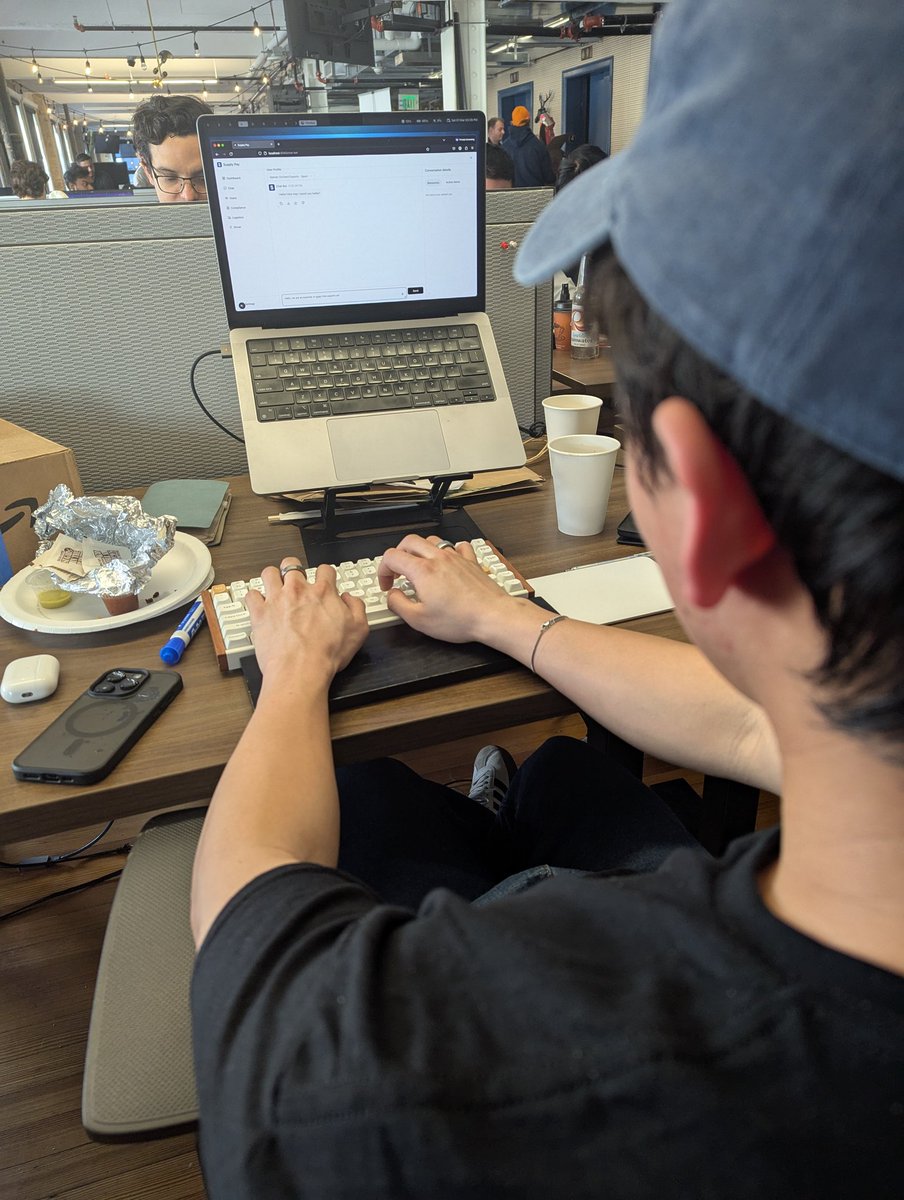 Spending all nighters making çhatbots for farmers, truckers, and exporters, of course <a href="/aitxcommunity/">AITX Community</a> <a href="/thewebAI/">webAI</a> with George, Hirem, and more