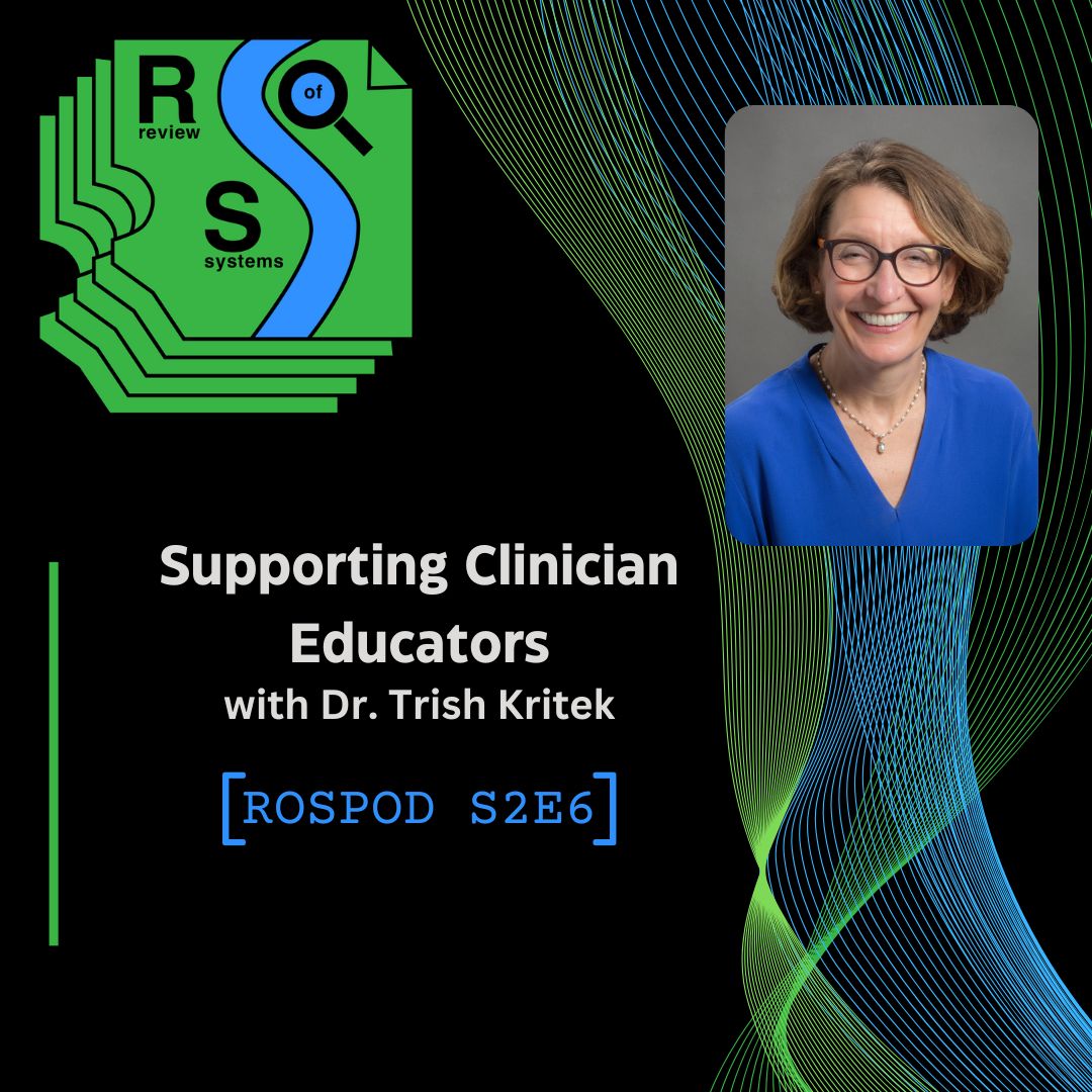Episode is live!

Trish Kritek is a Professor of Medicine in the Division of Pulmonary, Critical Care and Sleep Medicine at the University of Washington School of Medicine. She is the Vice Dean for Faculty Affairs for the UW SOM and the interim Chair of the Department of Medicine