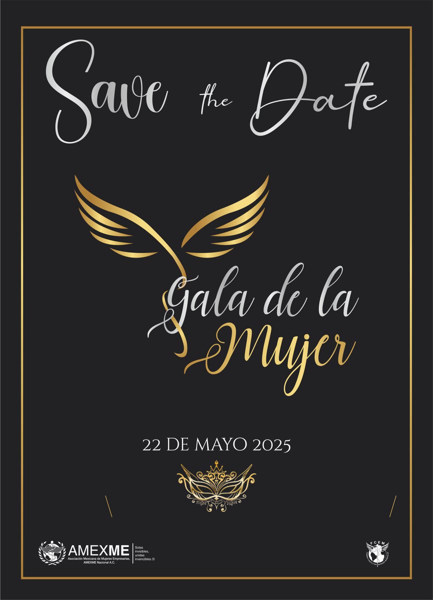 🏆"𝗡𝗮𝗱𝗶𝗲 𝘁𝗿𝗶𝘂𝗻𝗳𝗮 𝘀𝗶𝗻 𝗲𝘀𝗳𝘂𝗲𝗿𝘇𝗼."🏆
AMEXME reconoce a las mujeres exitosas de México, en la 🌟𝙂𝙖𝙡𝙖 𝙙𝙚 𝙡𝙖 𝙈𝙪𝙟𝙚𝙧🌟
22 de mayo 2025
👉Reserva la fecha

#AMEXME
#GaladelaMujer