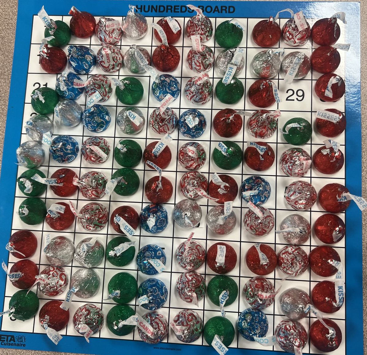 RhesiaMitchell's tweet photo. 100th day of school was last week. The #FirstiesIn215 #SuperFRES Ss participated in a 100 Hershey Kiss hunt. We’re still looking for Kiss #29! 😳 I hope we find it soon! https://t.co/npu8j8Amyf