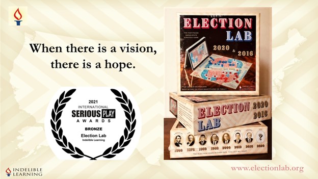 ElectionLabGame's tweet image. Good Saturday afternoon!
It is time to play #ELO #ElectionLabGame 
electionlab.org
The U.S. Elections
Electoral College Strategies
Thinking
Planning
Winning
iPhone iPad Chrombooks 
#voting #civicengagement #FutureLeaders 

Sending positive vibes. 
#SaturdayMotivation