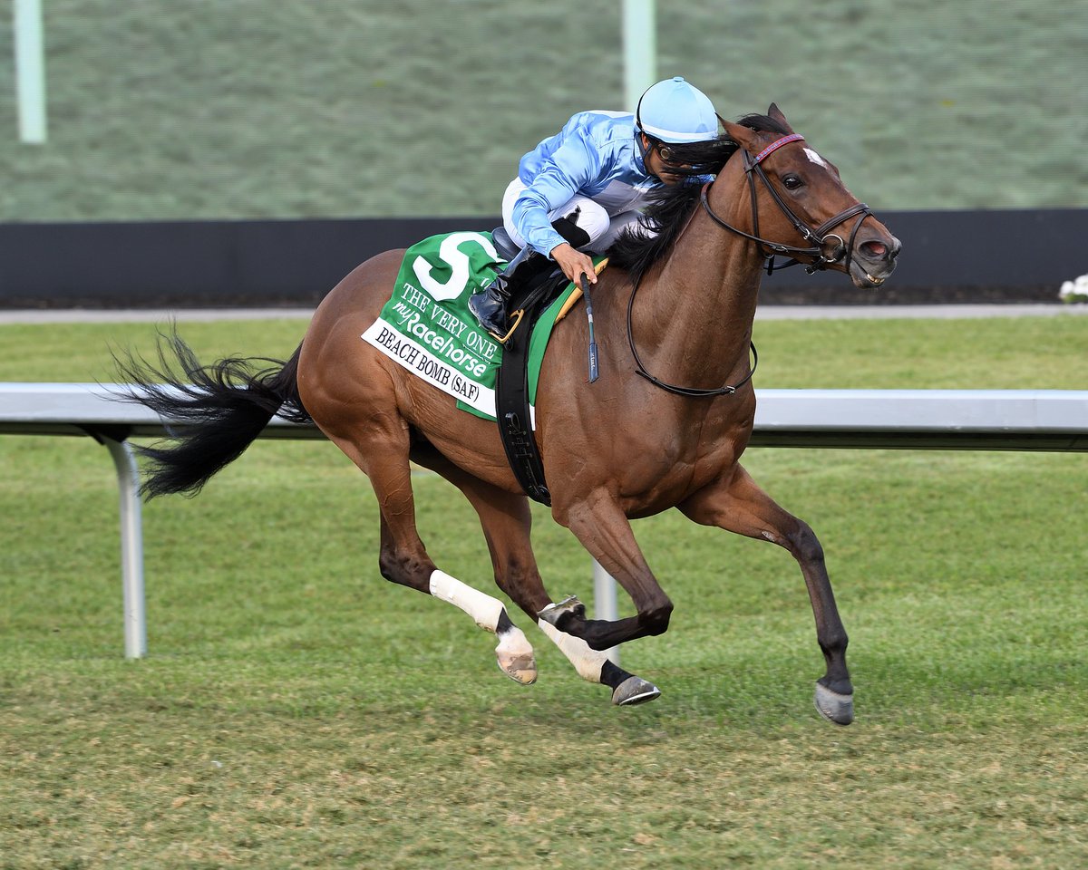Beach Bomb (SAF), with <a href="/luissaezpty/">Luis Saez</a>, wires the field in the Very One S. G3 presented by <a href="/MyRacehorse/">MyRacehorse</a>, <a href="/GrahamMotion/">GrahamMotion</a> trains for Cayton Park Stud. #GulfstreamPark #ChampionshipMeet