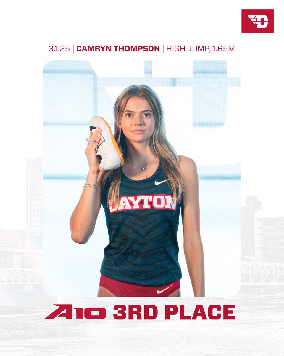 Camryn Thompson gets on the podium in the high jump! 🥉✈️

#UDTF // #GoFlyers