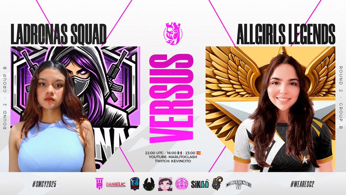 Supremacy League (@cr_supremacy) on Twitter photo 🟣 𝐋𝐈𝐕𝐄 - 𝐌𝐀𝐓𝐂𝐇 𝟐 🎥
🎯 𝐑𝐎𝐔𝐍𝐃 𝟐
We cap off today's matches with the long-awaited debut of Ladronas Squad 🥷🏻! A high-stakes duel is about to begin, and a win here could be crucial for both teams 🔥! See you in the arena! 👊🏻
🇨🇱🇬🇹 <a href="/LadronesSquad/">Ladrones Squad 🏆</a> 🆚 @Allstarleg 🇨🇺 🟣 𝐋𝐈𝐕𝐄 - 𝐌𝐀𝐓𝐂𝐇 𝟐 🎥
🎯 𝐑𝐎𝐔𝐍𝐃 𝟐
We cap off today's matches with the long-awaited debut of Ladronas Squad 🥷🏻! A high-stakes duel is about to begin, and a win here could be crucial for both teams 🔥! See you in the arena! 👊🏻
🇨🇱🇬🇹 <a href="/LadronesSquad/">Ladrones Squad 🏆</a> 🆚 @Allstarleg 🇨🇺