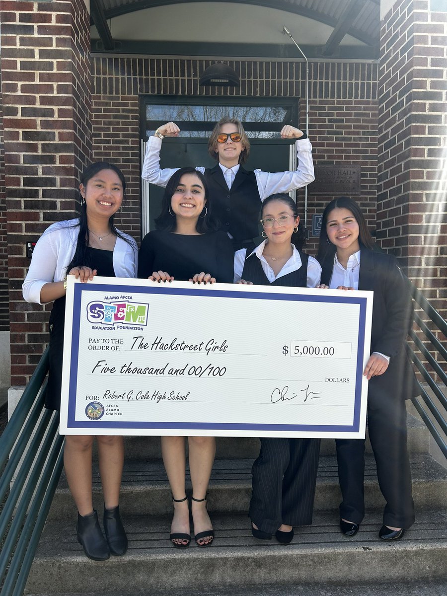 Congrats to The Hackstreet Girls <a href="/RGC_MS_HS/">Robert G. Cole Middle/High School</a> CyberPatriots Team!! 🎉Top All Girls HS Team in SA! 💚💛 <a href="/cybertexasnow/">CyberTexasFoundation</a> <a href="/CyberPatriot/">CyberPatriot</a>