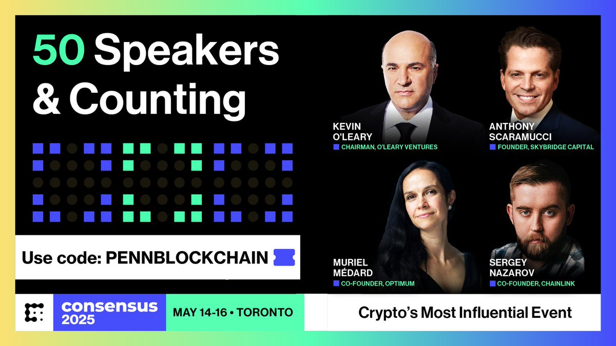 Join Penn Blockchain at <a href="/consensus2025/">Consensus 2025</a> in Toronto this May -- we are so excited! Use our community partner discount below 🚀

👉 Visit this special link and add tickets to your cart:: go.coindesk.com/PENNBLOCKCHAIN

👉 Enter the promo code at checkout: PENNBLOCKCHAIN
