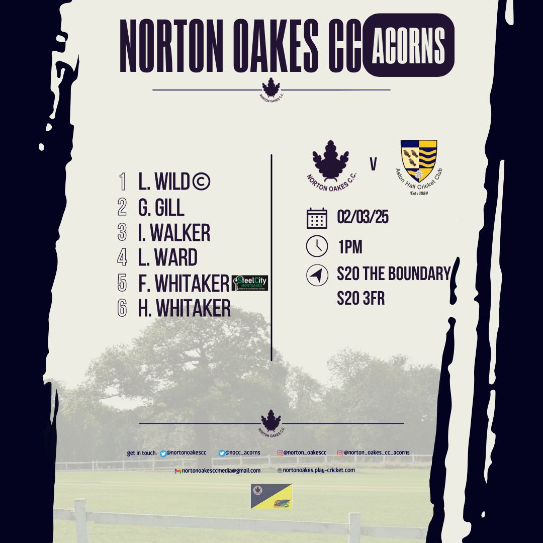 NOCC_Acorns's tweet photo. 2024/2025 indoor softball league continues Sunday for our Division 4 side at S20 Boundary as the Acorns take on Aston Hall Stars at 13:00. https://t.co/xbyton8xnq