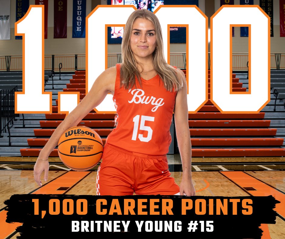 With eight points in today's win, Britney Young surpassed 1,000 career points! 🔥🏀

Young is now the 21st player in program history to reach this milestone!