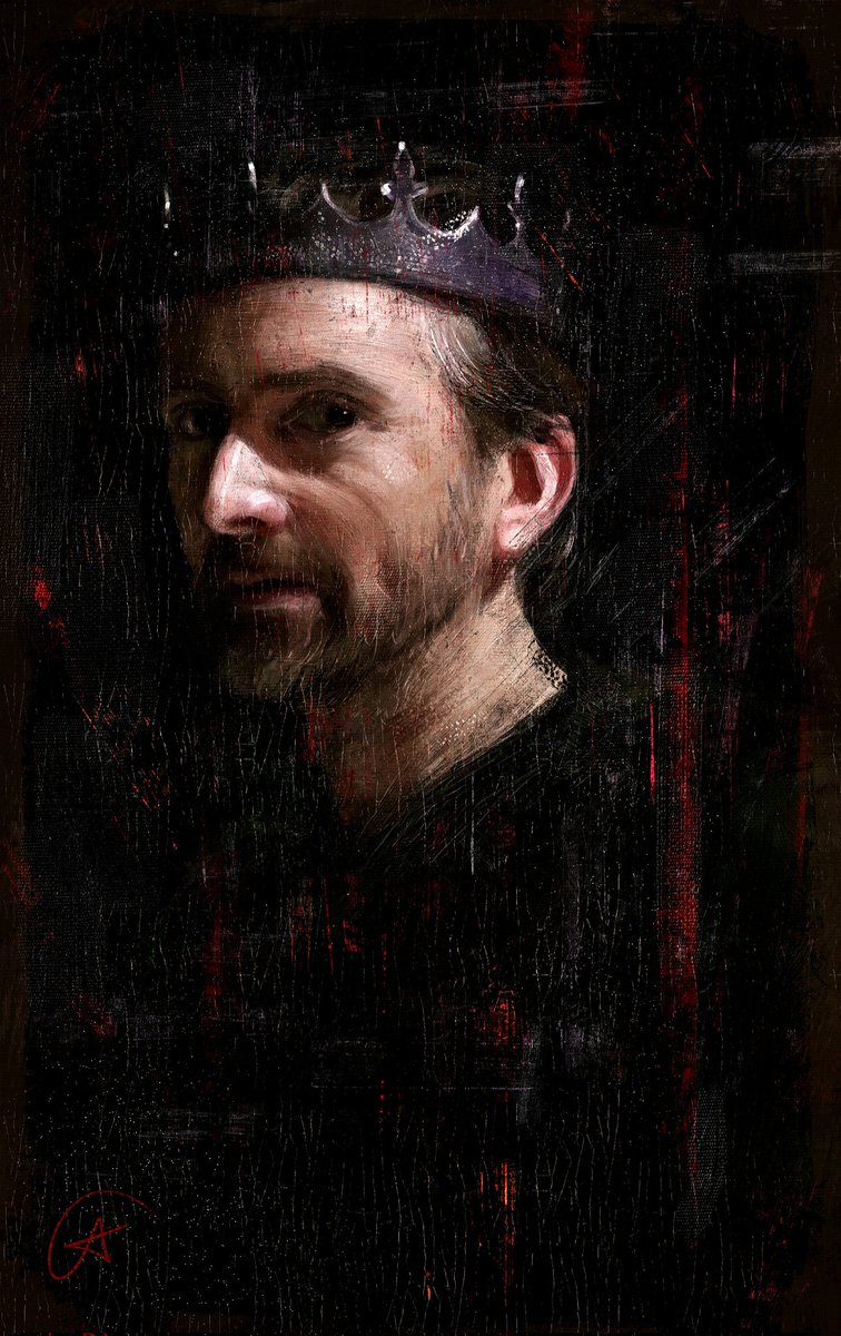 a few people have asked me to paint David's Macbeth, and i've been thinking about doing it for a while anyway, so i finally did a thing #davidtennant #Macbeth