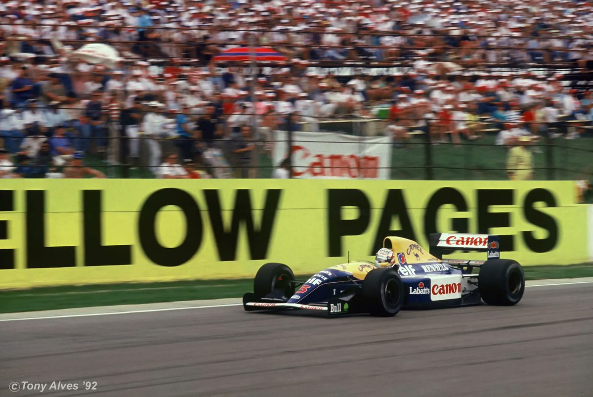 Nigel Mansell in Williams FW14B scored his 18th pole position
