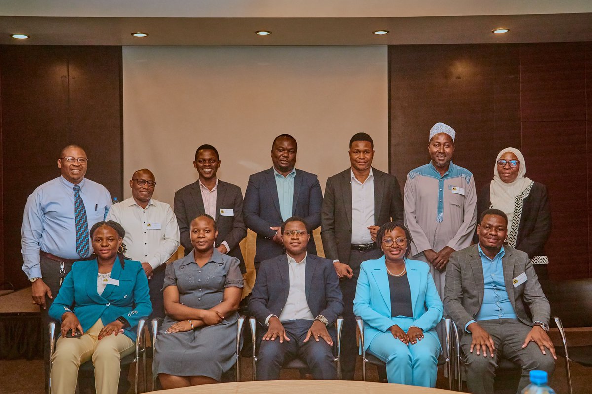 The newly elected RAOTA leaders saving from 2025-2028. 
From left (sitting): Agnes Ngowi (treasurer) Vivian Buremo (deputy secretary) Fredrick Ludovick (president) Julieth Swai (vice president) and Furahin Yoram (secretary general).

#raotacancersymposium2025