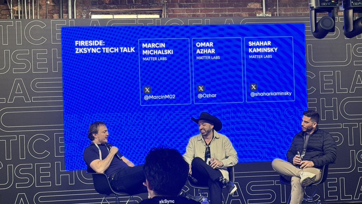 Fireside: zkSync Tech Talk with <a href="/MarcinM02/">MM</a> <a href="/Ozhar/">Omar</a> and <a href="/shaharkaminsky/">shahar ∎</a> getting spicy 🌶️ 😎
