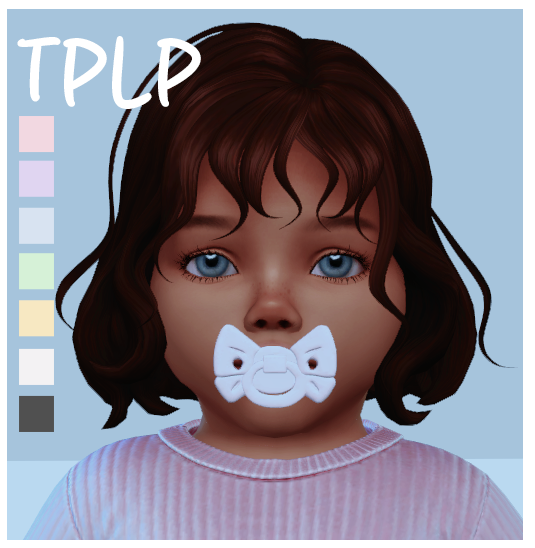 Bow Pacifier on my Patreon now. (Free, always! For Toddlers and Infants)