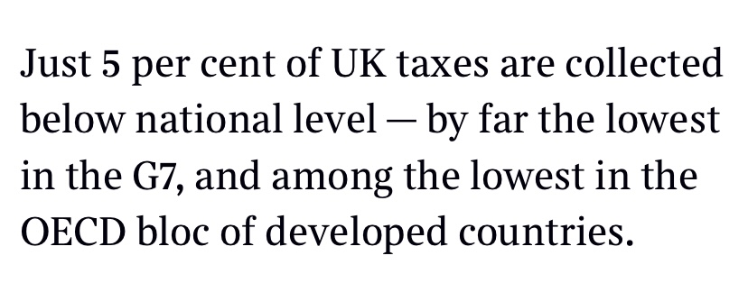 There is a lot of misunderstanding between the ⁦<a href="/UKLabour/">The Labour Party</a>⁩ devolution proposals (good) driven by ⁦<a href="/mhclg/">Ministry of Housing, Communities & Local Gov</a>⁩ + their local government reform agenda driven by ⁦<a href="/hmtreasury/">HM Treasury</a>⁩ (bad). Above all we need more decentralisation but there is no sign of that in sight sadly.👇