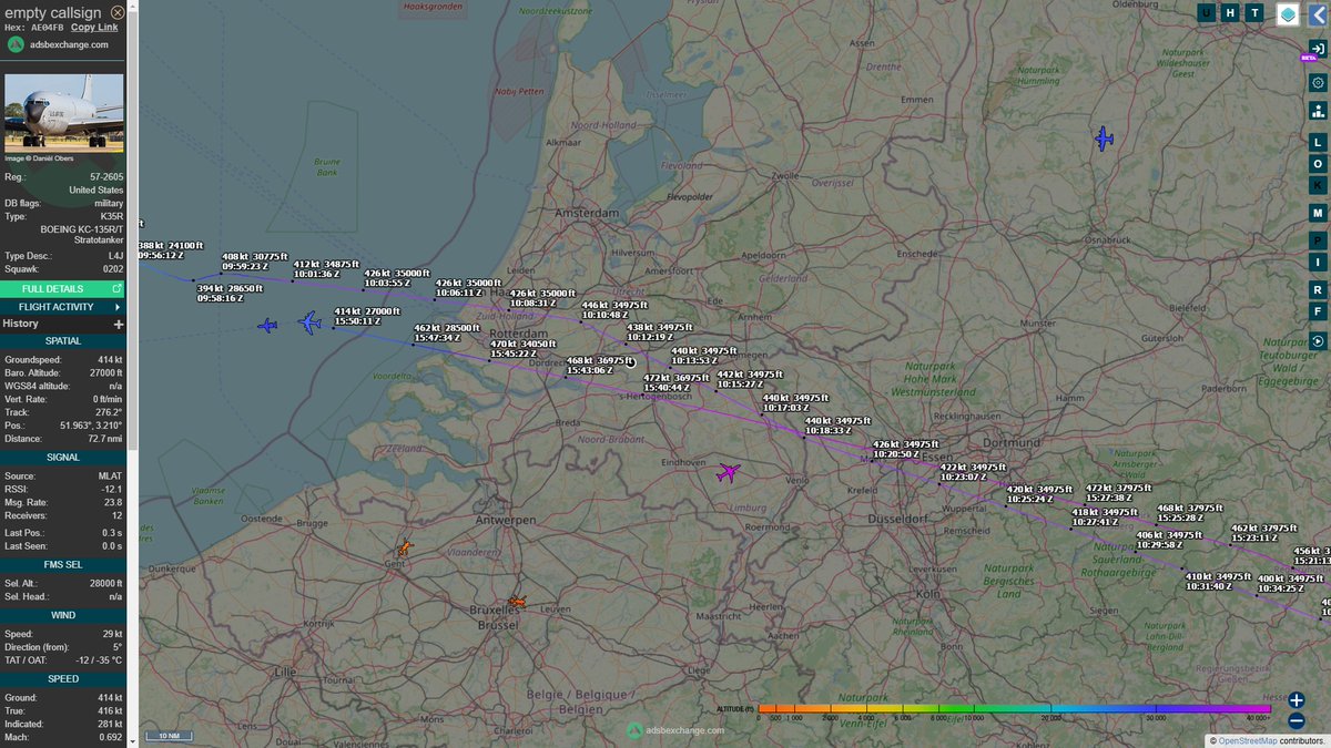 wesleyb1989's tweet photo. March1:
#emptycallsign #AE04FB (57-2605) #K35R #USAF BOEING KC-135R/T #Stratotanker
(#NLspot #Planespotting #Nikon #P950 #P1000 #Aviation #Avgeek #ADSB) https://t.co/58hVLjAEKK