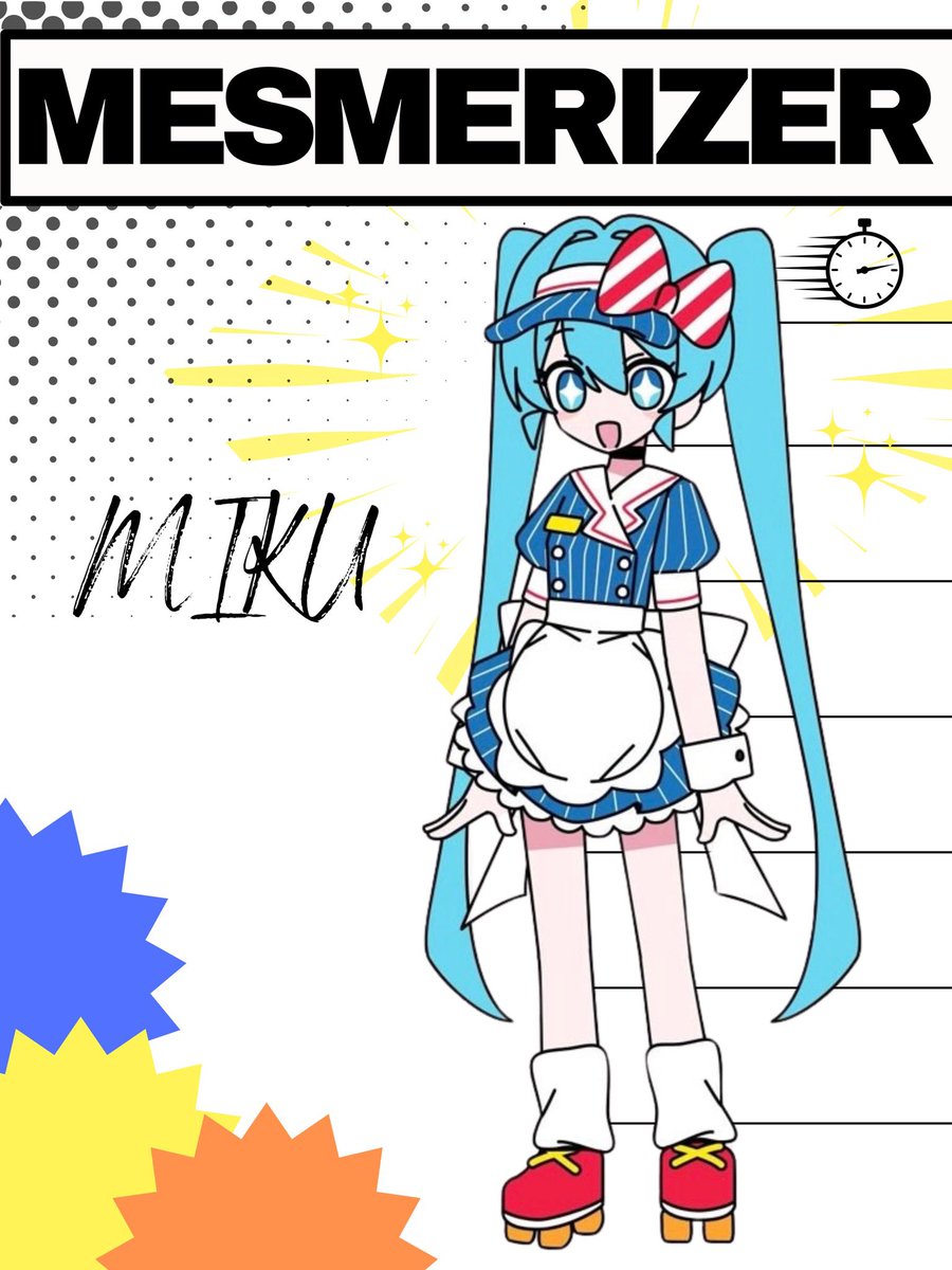 First Graphic design with <a href="/HatsuneMiku/">Miku</a> from Mesmerizer 🙌

#Miku #VOCALOID