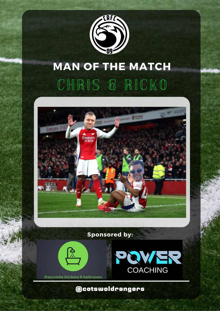 A reverse of last weekend. 3-0 win and a semi to come.

Early red for the opposition after a scrap off the ball. Controlled the game thereafter.

⚽️⚽️⚽️ Chris A 🎩

Cotm: <a href="/blakemore_kyle/">Kyle Blakemore</a>
Joint motm: <a href="/rickettsian8286/">Ian Ricketts</a> &amp; Chris A

#uptherangers 🟢⚫️⚪️
#stayhumble
#karenwithacamera 📸