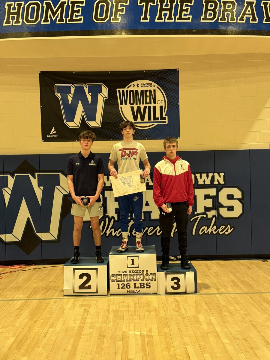 WTHS__Wrestling's tweet image. Colton Hagerty wins in OT 4-1 and is your Region 8 Champ at 126lbs 

On to AC