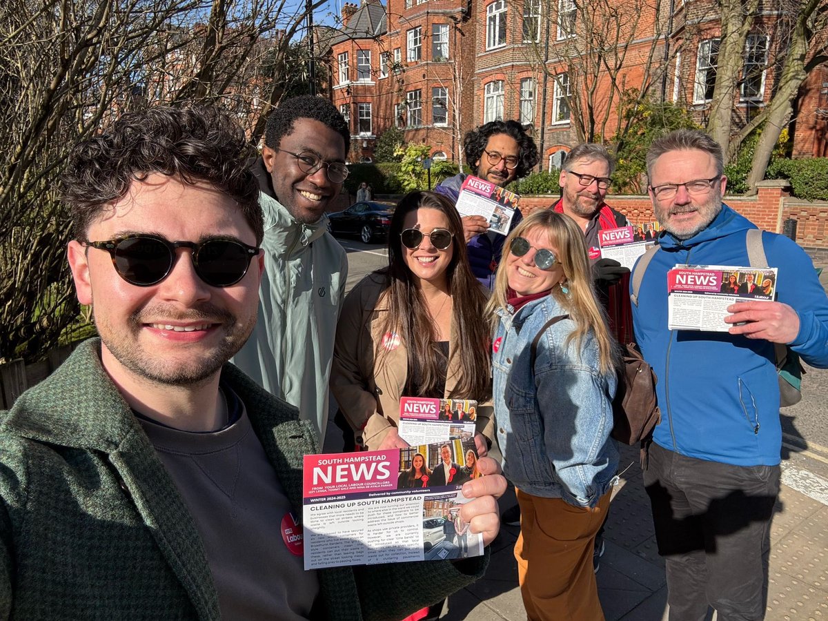 Fabulous to help out with the <a href="/SouthHampLabour/">South Hampstead Councillors 🌹</a> leafleting session in the sun this afternoon. 
We spoke to many residents along Greencroft Gardens. There was lots of support for <a href="/CamdenLabour/">Camden Labour 🌹</a> and residents were really pleased with Izzy, Nina &amp; Tommy’s newsletter! ♥️🌹☀️