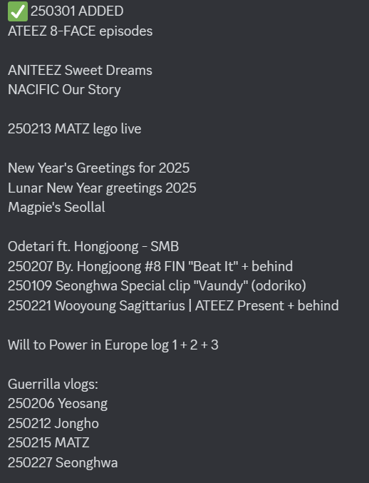 ATEEZ Content Masterlist tweet media