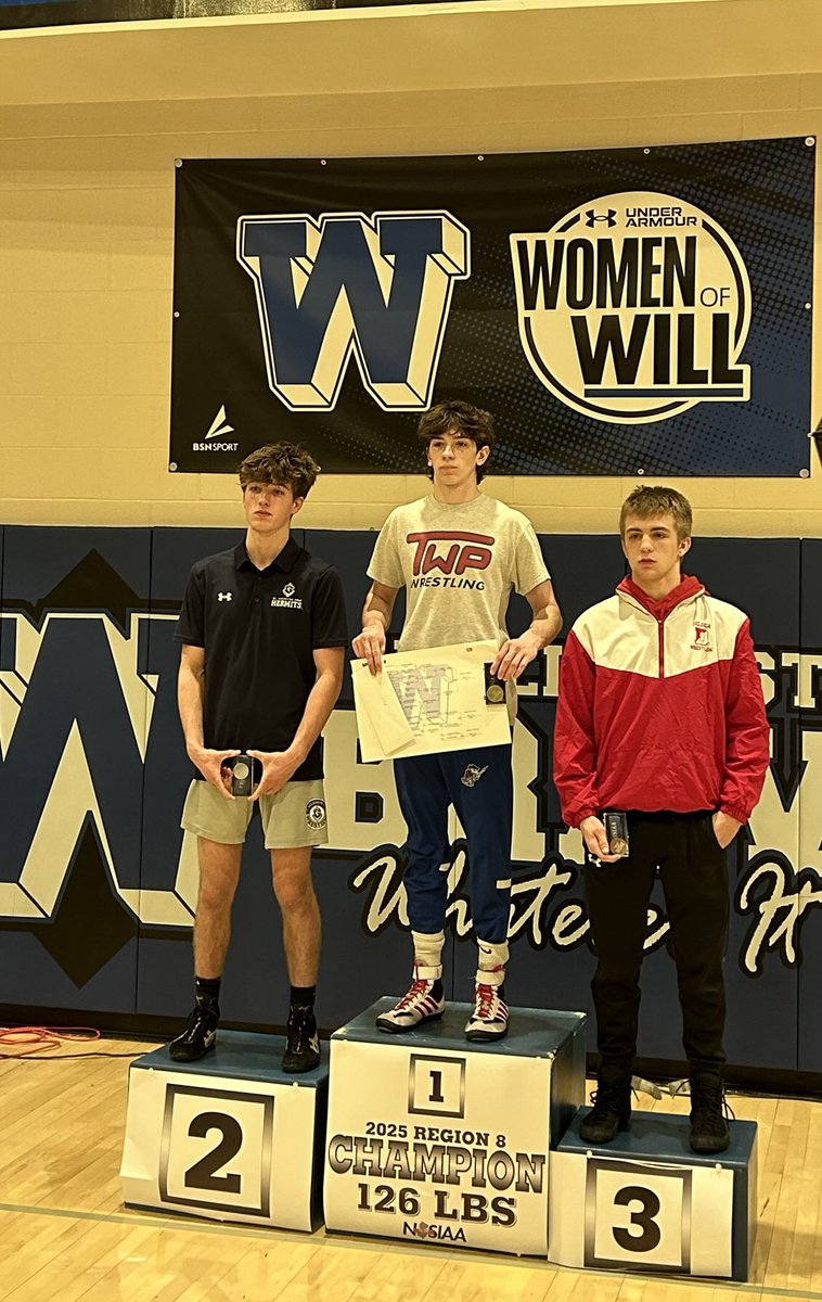 WTHS_Athletics's tweet image. Region 8 Wrestling Results

Congratulations to our Wrestlers advancing to the State Championship Tournament in Atlantic City. 
 
2025 Region 8 medals 
113 Dylan Hetzel 🥉 
120 Christian Hoopes 🥈 
126 Colton Hagerty 🥇