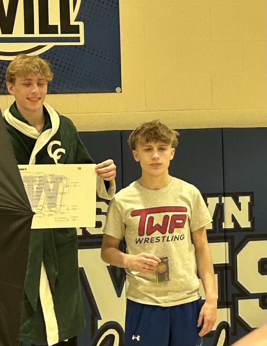 WTHS_Athletics's tweet image. Region 8 Wrestling Results

Congratulations to our Wrestlers advancing to the State Championship Tournament in Atlantic City. 
 
2025 Region 8 medals 
113 Dylan Hetzel 🥉 
120 Christian Hoopes 🥈 
126 Colton Hagerty 🥇
