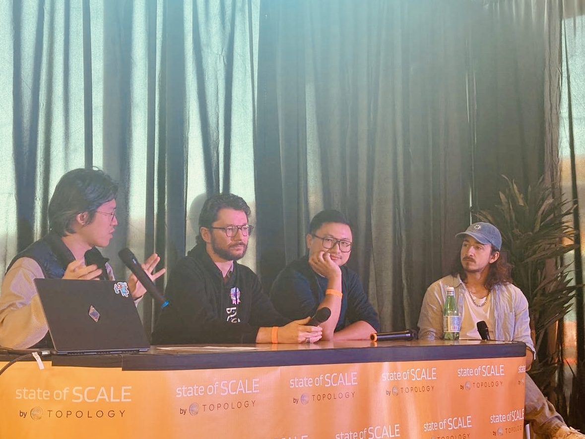 topology_gg's tweet photo. Our next expert panel discussing "Scaling Communities and Ecosystems" — happening now!
With
@sunbh_eth from @themu_xyz
@Simonpuebla_ from @crecimientoar
@vavesalon from @zuitzerland
@guiltygyoza from @topology_gg
At #StateOfScale. RSVP https://t.co/uEJldOrEym
#ETHDenver2024