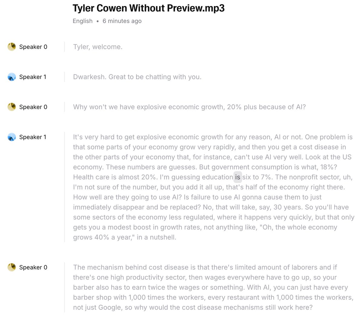 I'm happy to report that <a href="/elevenlabsio/">ElevenLabs</a> Scribe has made my kludgy previous solution unnecessary

Now all I need is automated links (to papers/books/ key terms/etc)