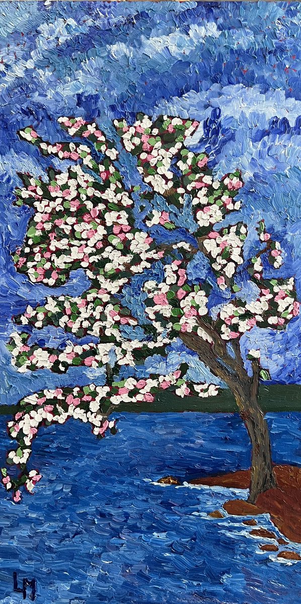 Spring Whispers by the Ottawa
Delicate apple blossoms burst into bloom against the sweeping blues of the Ottawa River, their petals catching the light like whispers of spring.
Oil on Spruce Board.
12” x 24”
#oilpainting #fineart #Canadianart #canadianartist #canadianartdaily #art