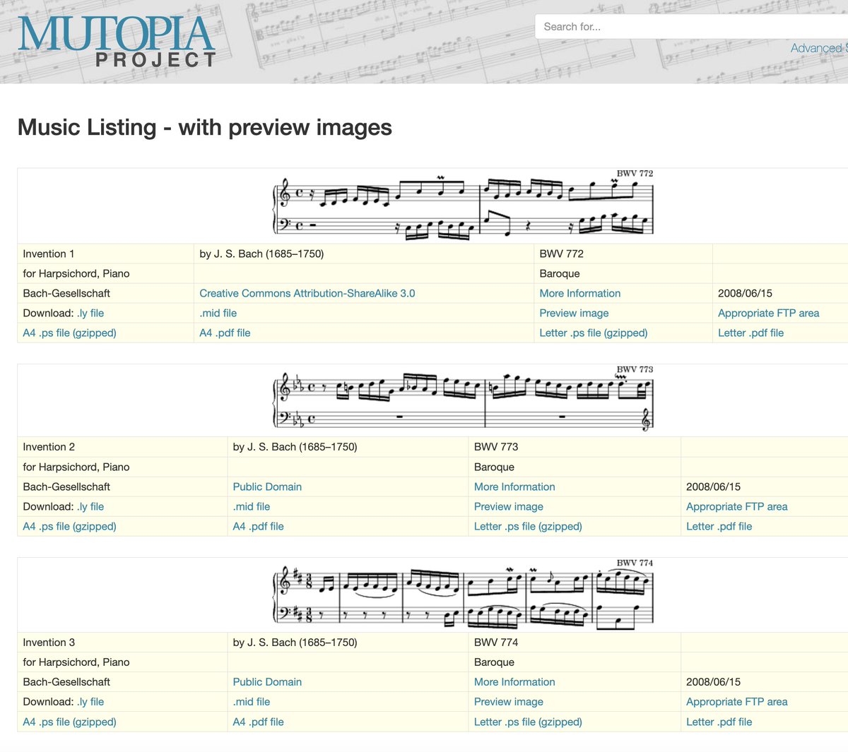 The Mutopia Project: bit.ly/1e59JP8 Free sheet music for everyone.