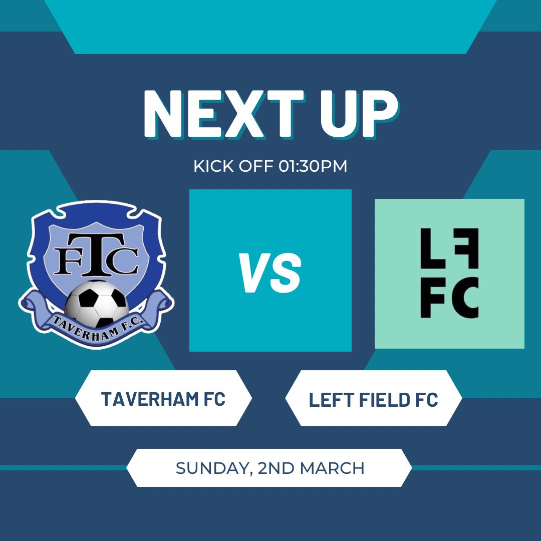 Taverham Ladies FC (@fctaverham) on Twitter photo A slightly earlier kick off tomorrow when we face <a href="/LeftFieldFC1/">LeftFieldFC</a> at home ππ©΅
π NWGFL Ladies 7s Division One
π <a href="/LeftFieldFC1/">LeftFieldFC</a>
ποΈ Sunday 2nd March
β±οΈ 01:30PM Kick Off
ποΈ Hinks Meadow A slightly earlier kick off tomorrow when we face <a href="/LeftFieldFC1/">LeftFieldFC</a> at home ππ©΅
π NWGFL Ladies 7s Division One
π <a href="/LeftFieldFC1/">LeftFieldFC</a>
ποΈ Sunday 2nd March
β±οΈ 01:30PM Kick Off
ποΈ Hinks Meadow