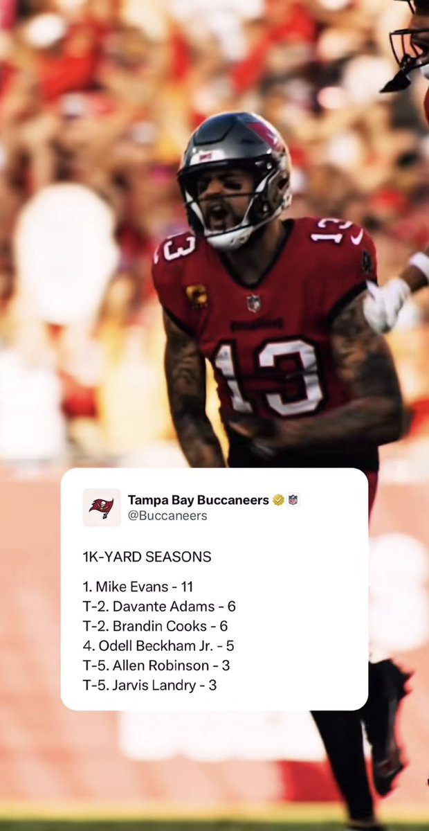 hydrox's tweet photo. Several years ago, someone (@OfficiallyJace) debated me about who was the better WR, Davante Adams or Mike Evans. 

Just a little 👀 now that more time has passed. 

I said several years ago that both are great wide receivers… but M1K3 got this on lock 🔒 the numbers don’t lie. https://t.co/Op7lMcJsTg