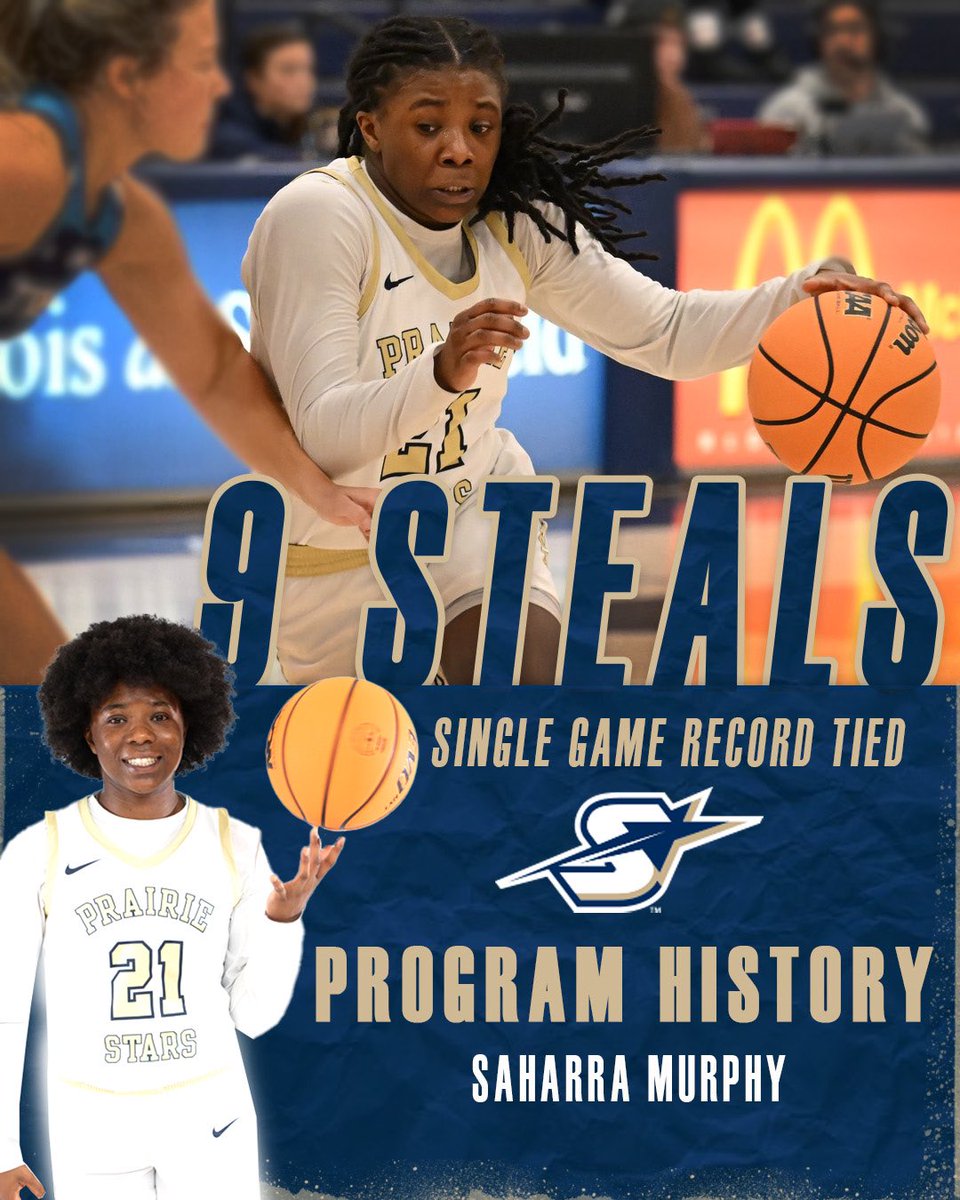 Saharra Murphy tied teammate Kayla Rice with 9 steals for the single game record! 

#WeAreStars | #ProtectThePrairie | #GreaterThan94