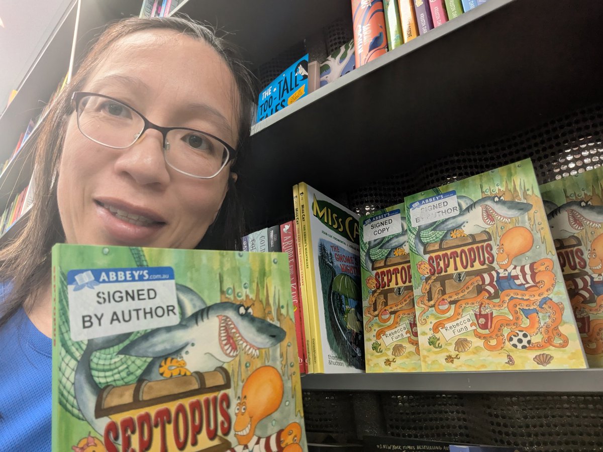 RebeccFung's tweet photo. It's March - who's going to march into @abbeysbookshop and grab a signed copy of #Septopus? Stanley the 7-tentacled octopus would love his story to by read by you. 8-12 years but really anyone who loves action, humour, sea life and friendship stories. https://t.co/KluJ6KULFF