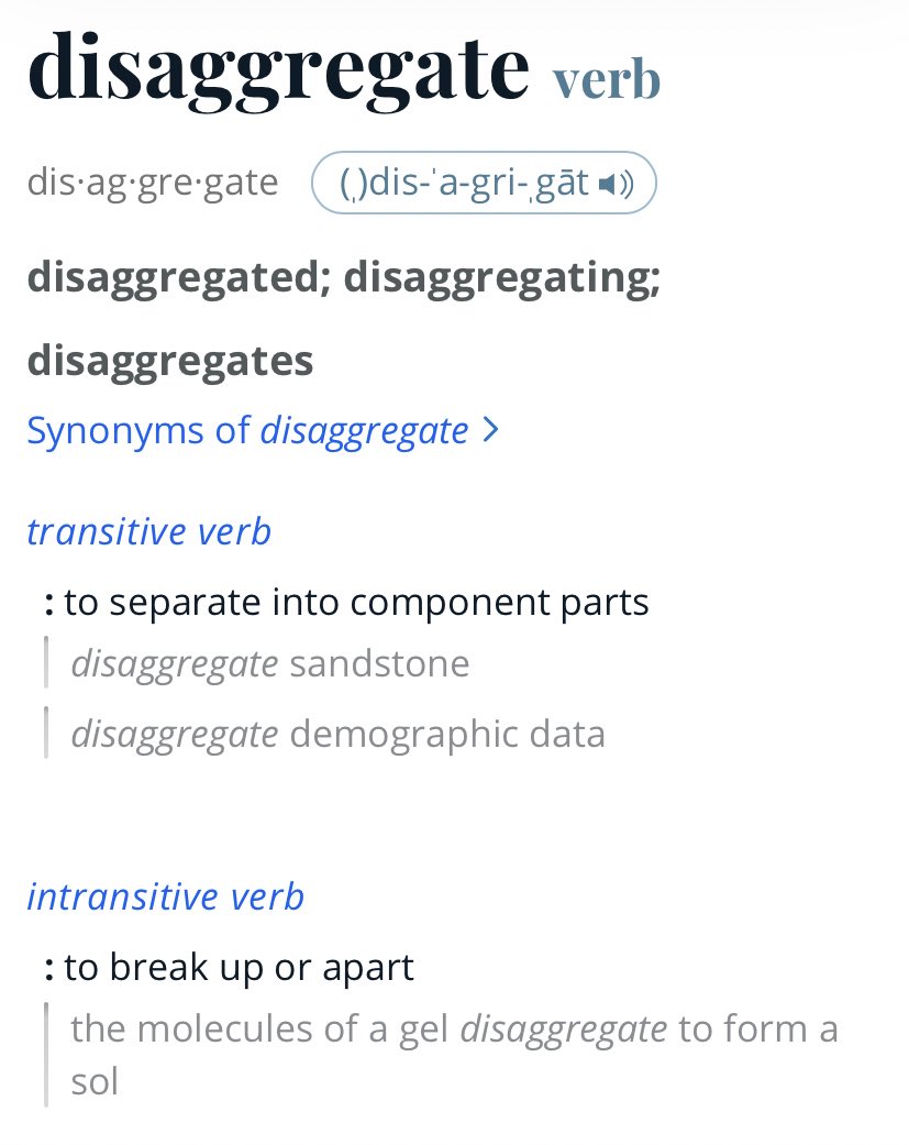 Black_Action's tweet image. Delineate vs Disaggregate
