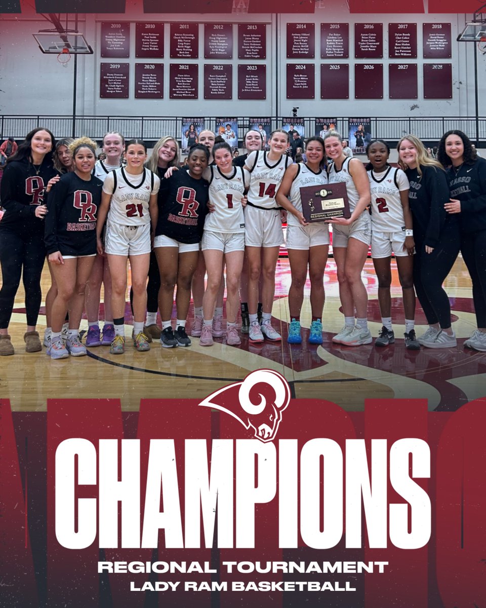 🏆🏆The Lady Rams are your Regional Champions, defeating the Lady Chieftains 55-51! 🏆🏆

#CHAMPIONS | #RamPride